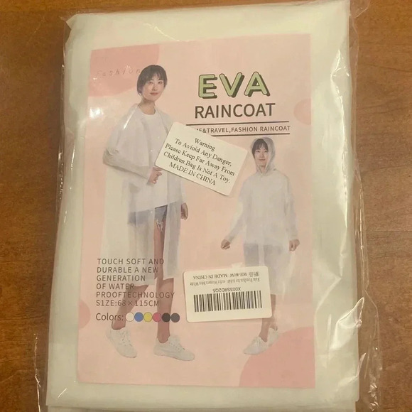 eva raincoat Jackets & Blazers - Adult raincoats. 2 in pack. NWT.